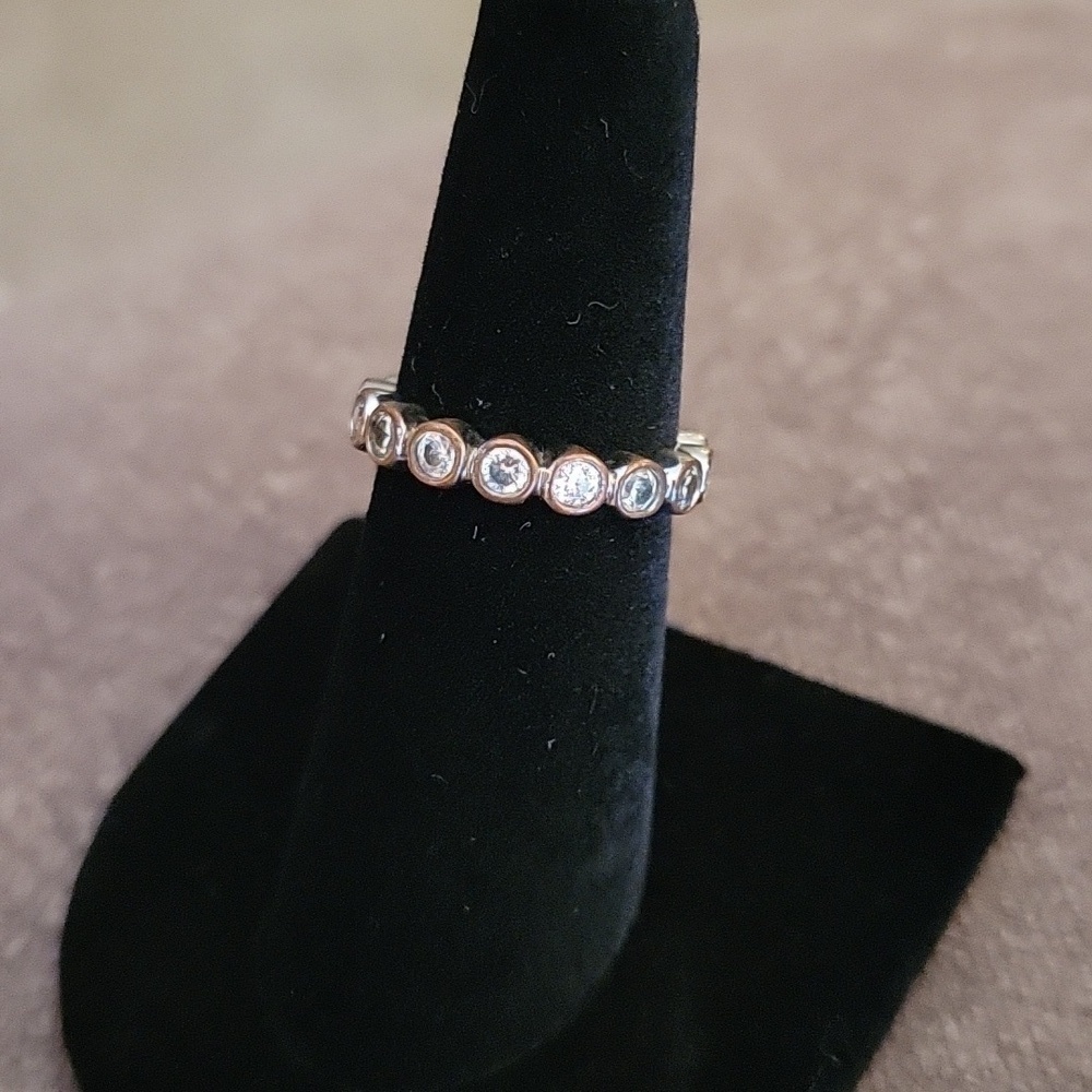 VTG Rhinestone Bezel Ring - Picture 2 of 6